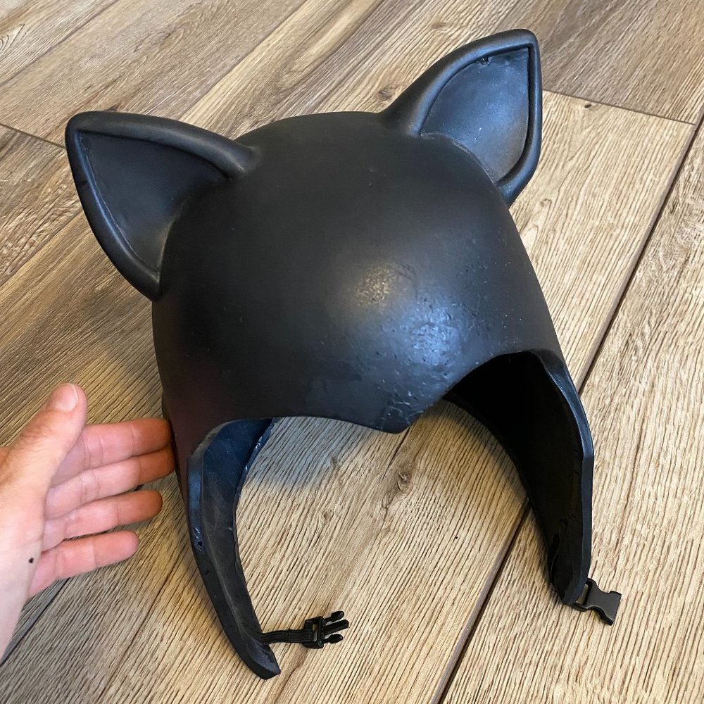 Cosplay Catwoman Batman Cowl Latex Head Piece Mask Costume